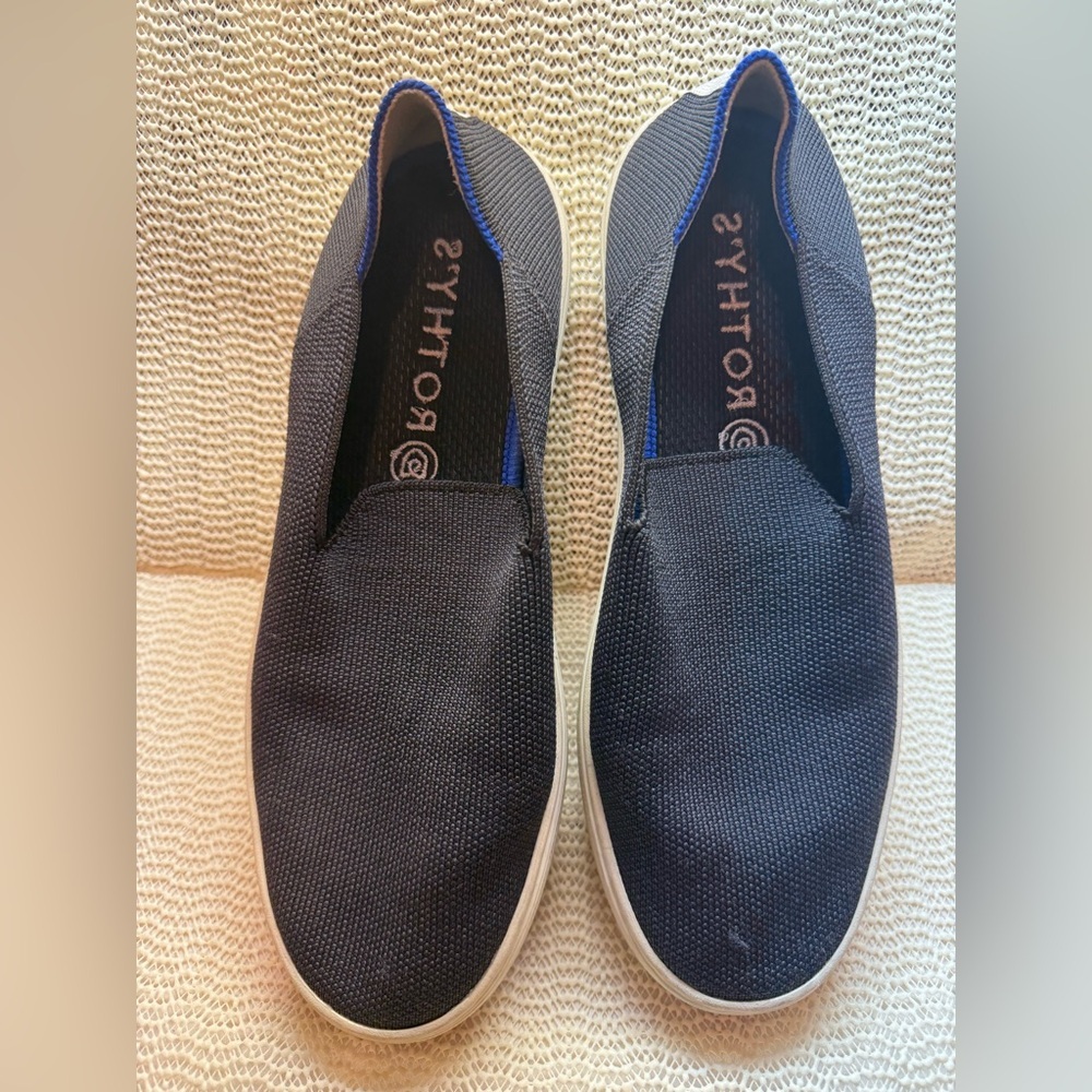 Rothy’s Womens Sneakers 8  Black Slip-On Shoes